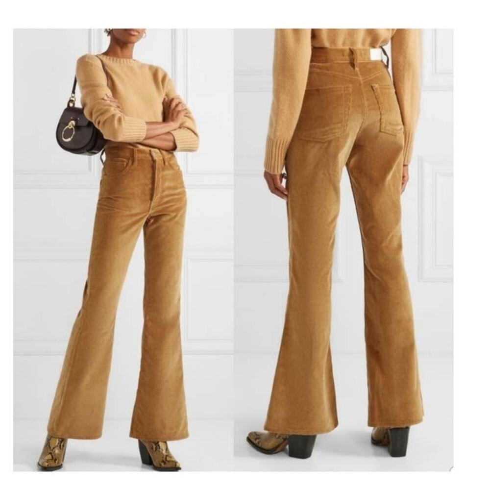 RE/DONE High Waist Corduroy Bootcut Jeans in Camel Size 25 NWOT